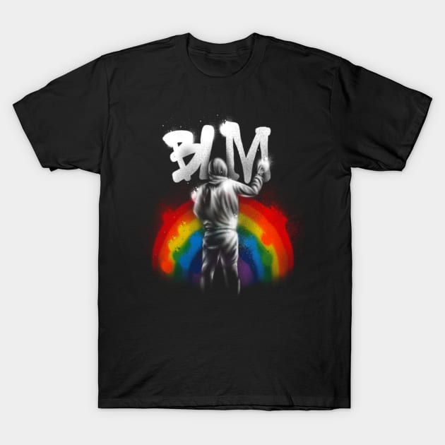 blm rainbow T-Shirt by terror machine std